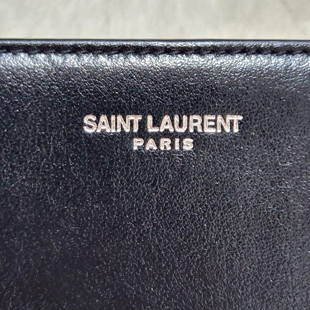 ✨極美品　付属品完備　希少✨サンローラン　マネークリップ　二つ折り　バイカラー