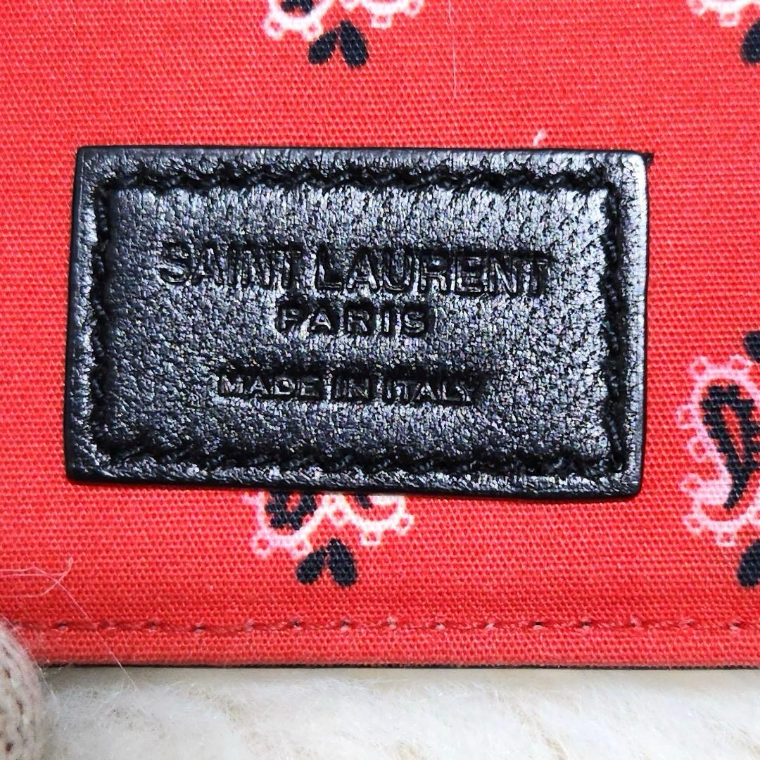 ✨極美品　付属品完備　希少✨サンローラン　マネークリップ　二つ折り　バイカラー