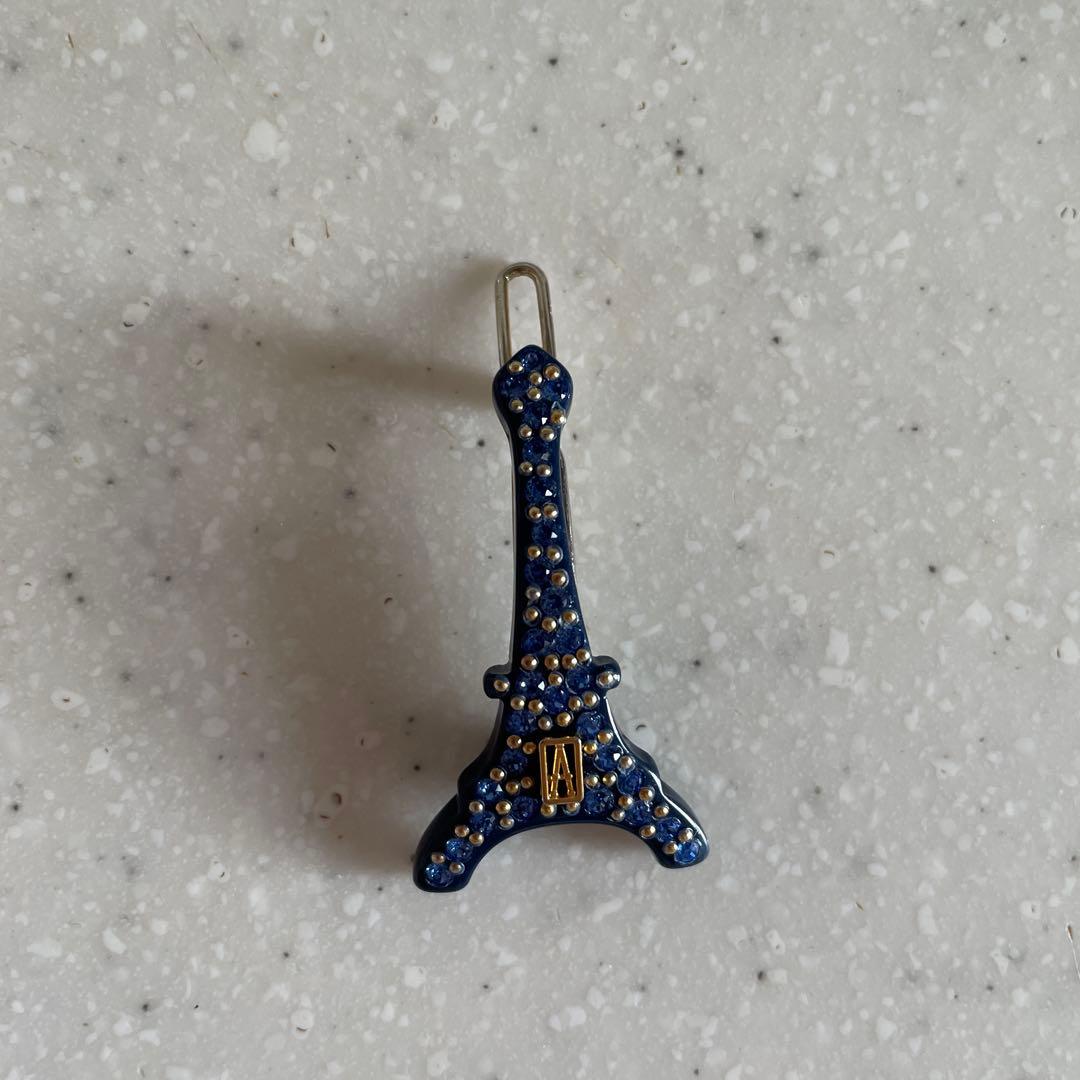 アレクサンドルドゥパリ　エッフェル塔 ヘアピン 青色