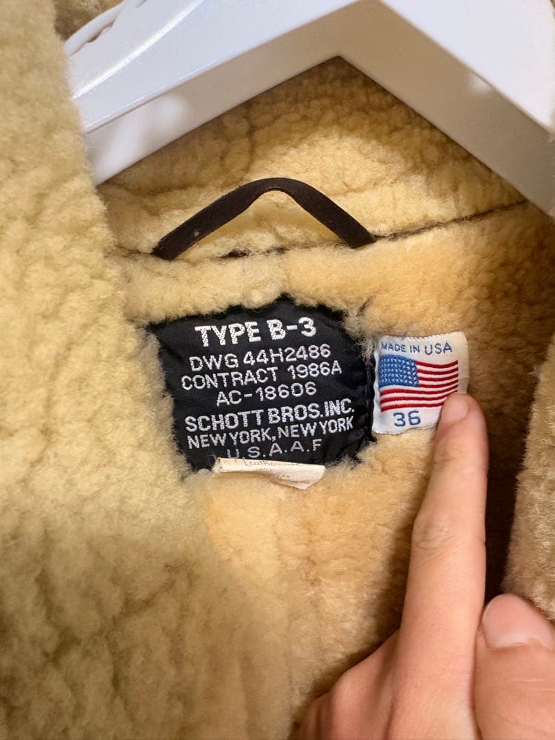 SCHOTT B-3 シアリングジャケット サイズ36