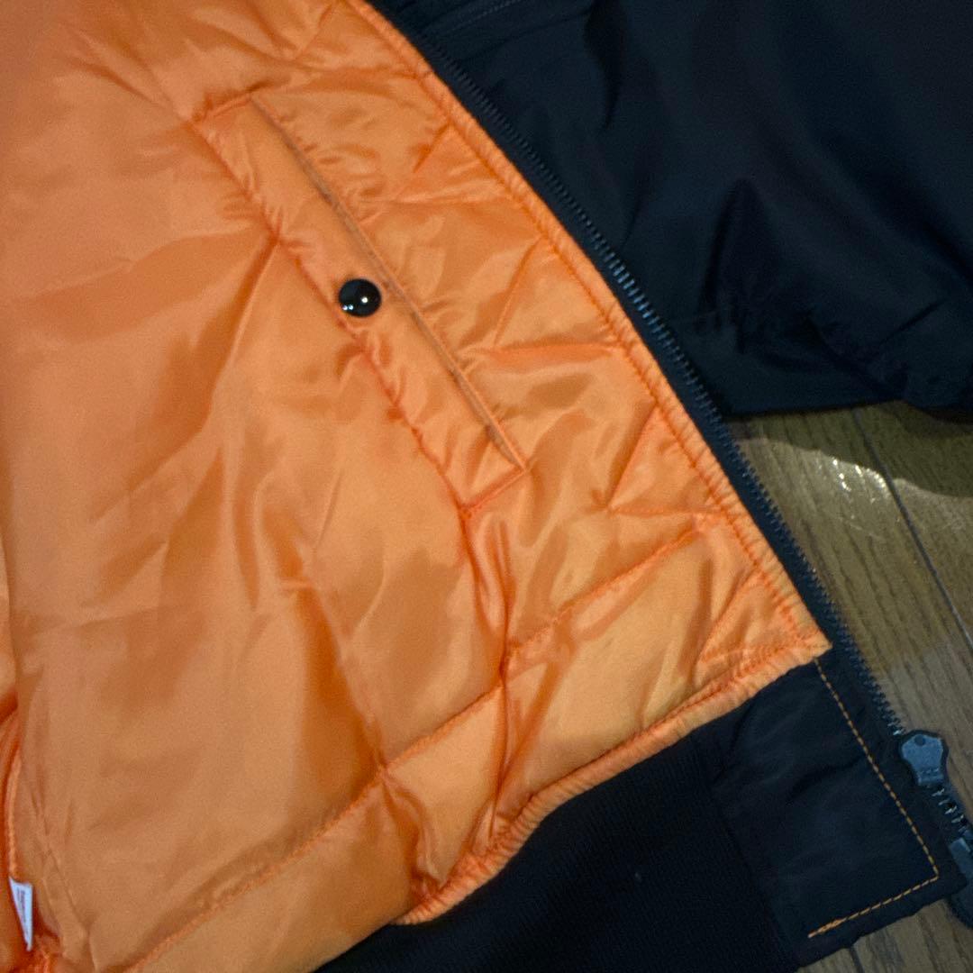 BEAMS MA-1 リラックスフィット 中綿ジャケット　ブラックM