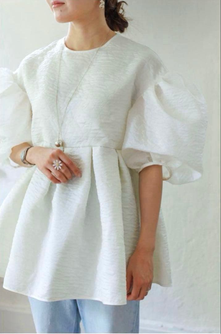 【bluelea】シルキージャガードブラウス