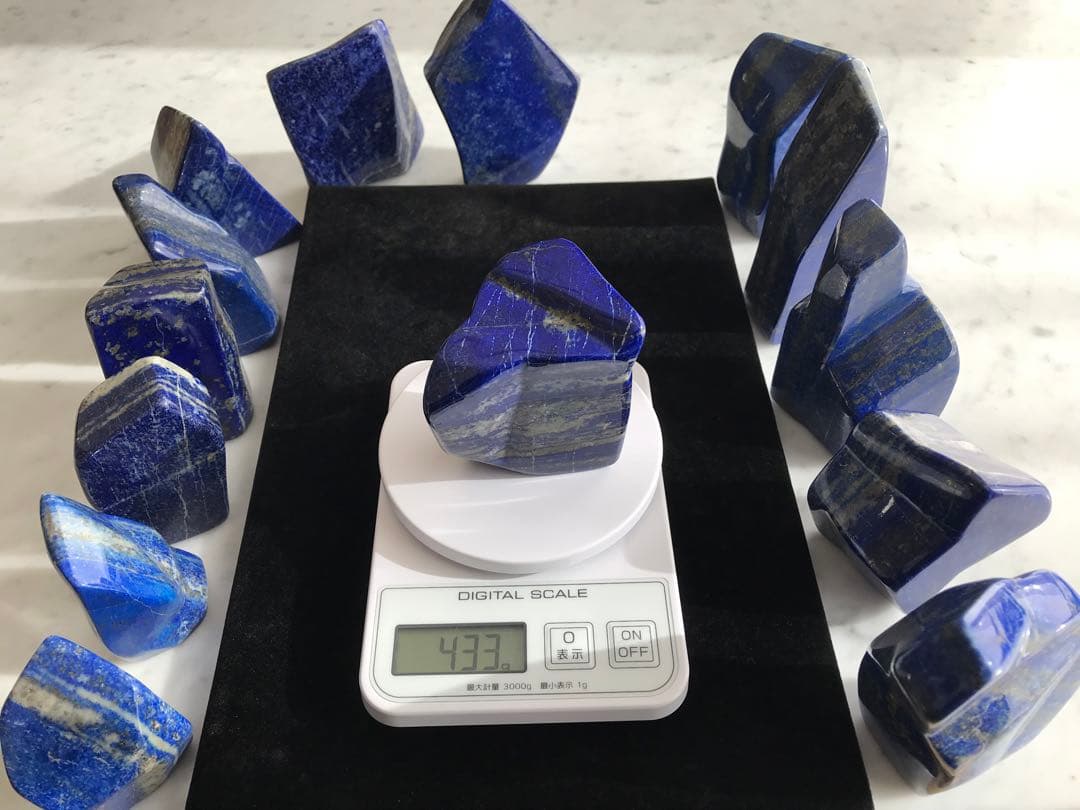 天然ラピスラズリ14個セット(5,357g)