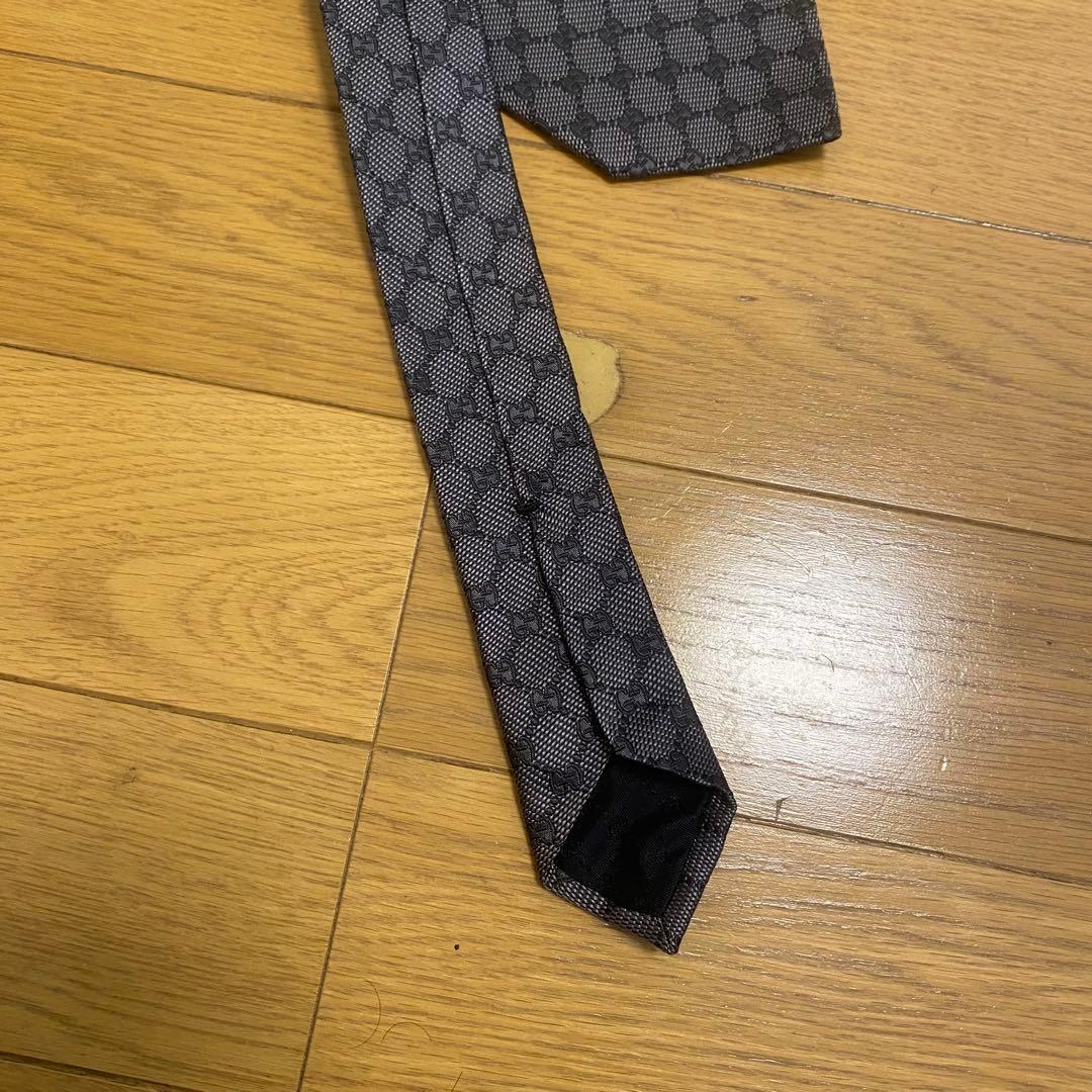 GUCCI ブラウン パターンネクタイ