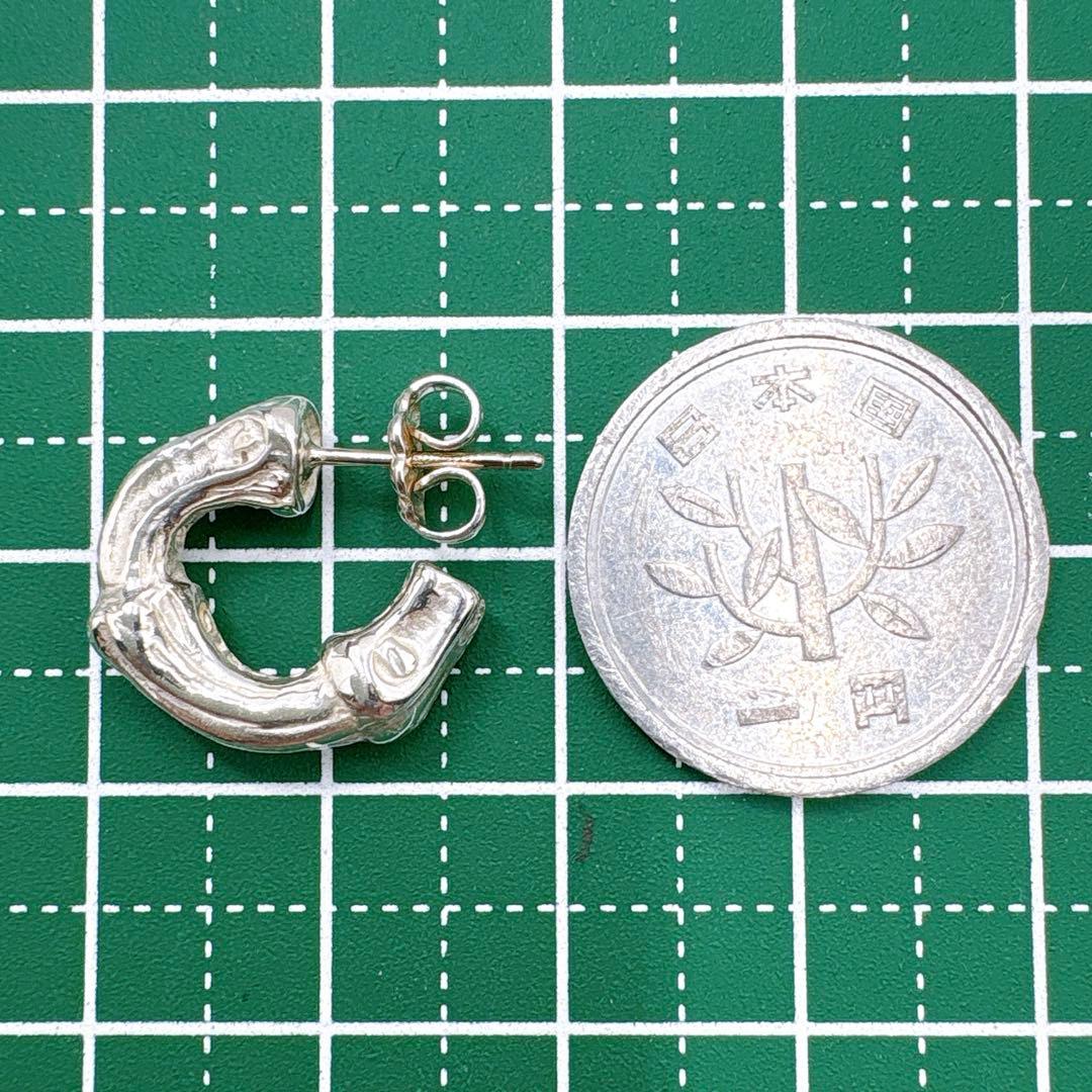 極美品 オールドティファニー バンブー スモール 片耳 ピアス シルバー925