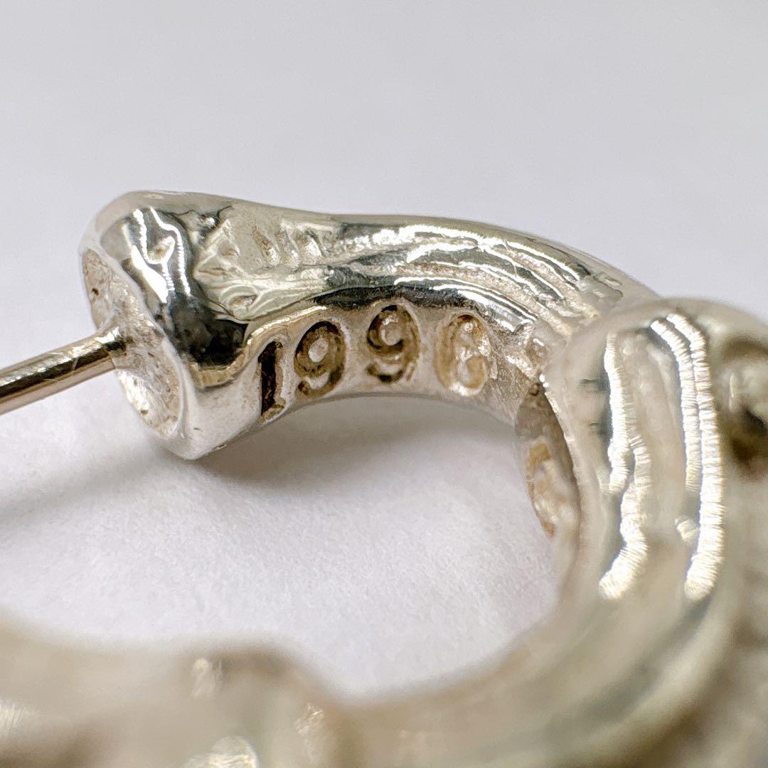 極美品 オールドティファニー バンブー スモール 片耳 ピアス シルバー925