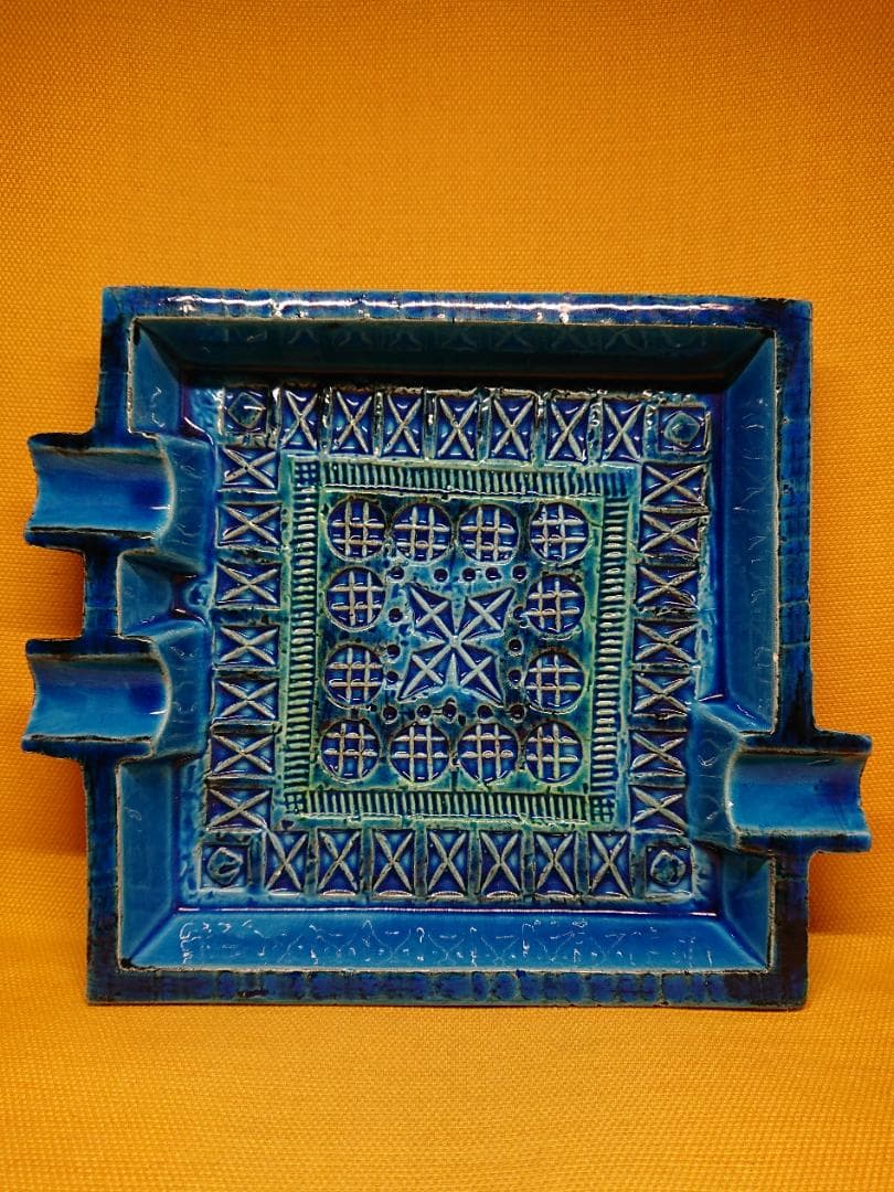 【美品】小物入れ　陶器　イタリア製　置物　インテリア　工芸品　美術品　A3364