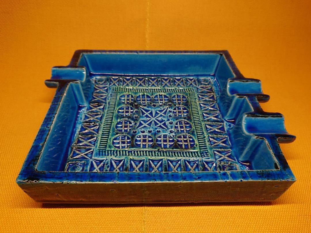 【美品】小物入れ　陶器　イタリア製　置物　インテリア　工芸品　美術品　A3364