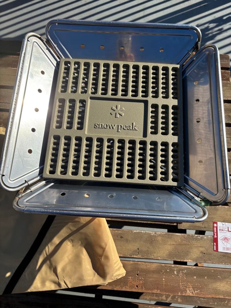  peak 焚き火台 L size 炭床　ベースプレート　袋　セット