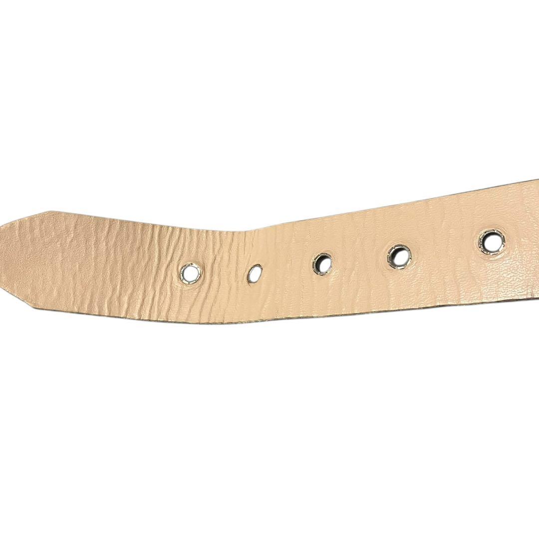 WENDY'S ピラミッドスタッズ　ハンドメイド　レザーベルト　3連　UK