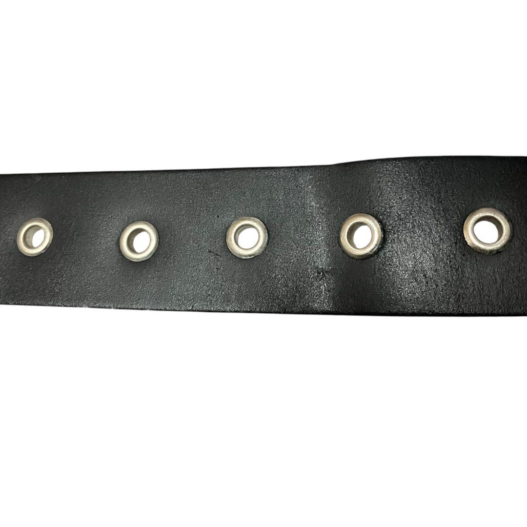 WENDY'S ピラミッドスタッズ　ハンドメイド　レザーベルト　3連　UK