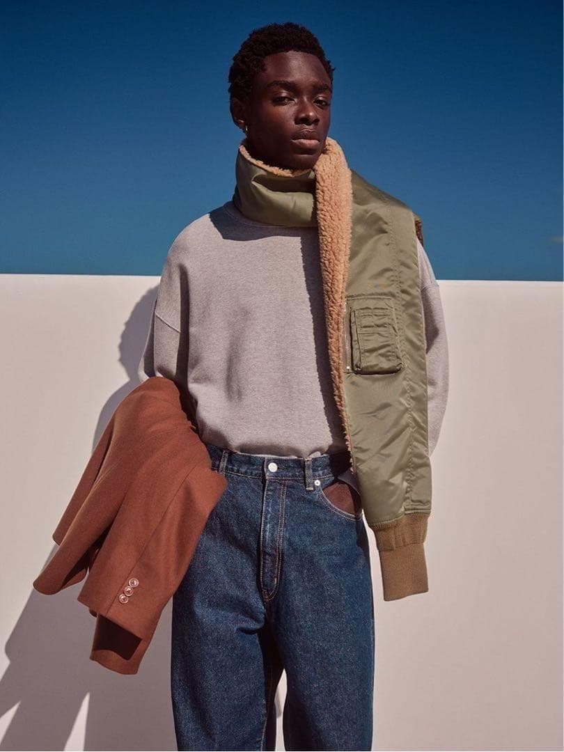 新品 SOFTHYPHEN MA-1 STOLE GLOVE マフラー オリーブ