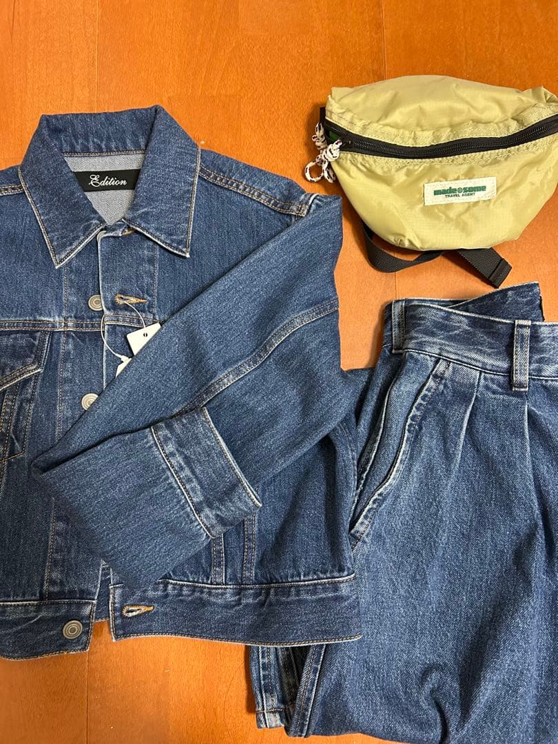 EDITION コットンデニムバギーパンツ