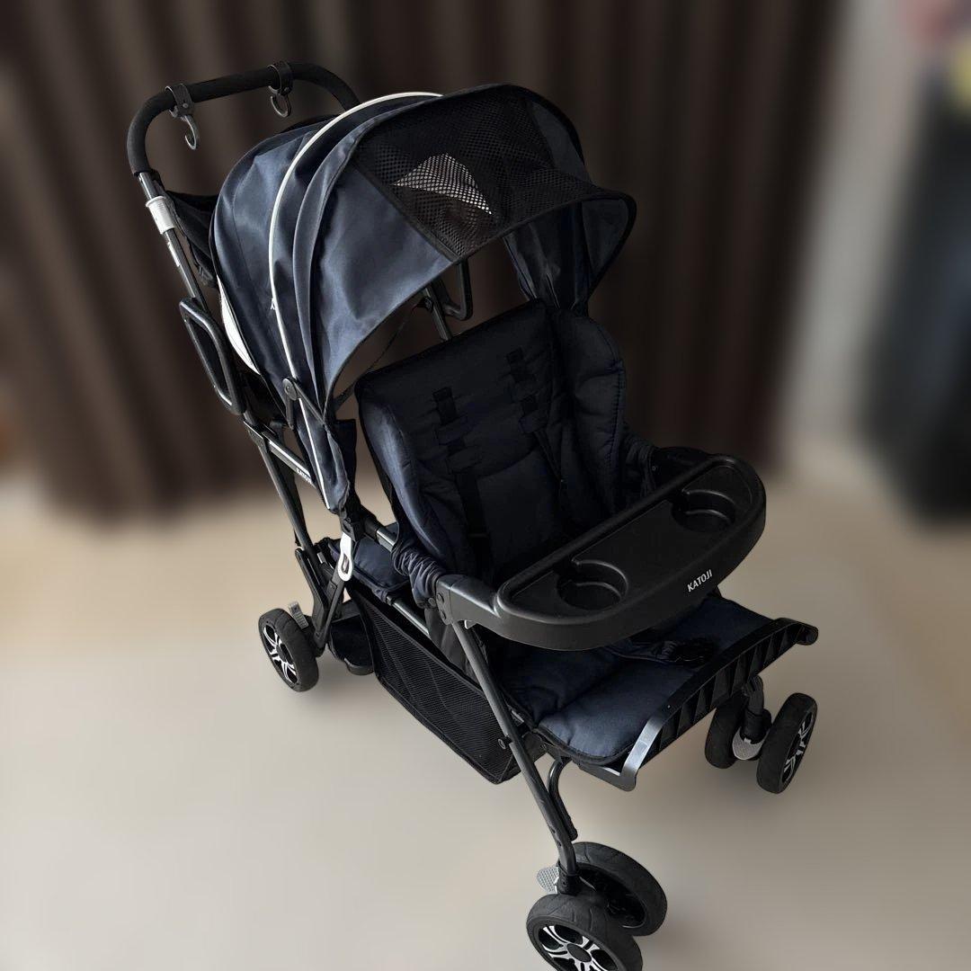 KATIDI 二人乗りベビーカー　二人でゴー　説明書付き