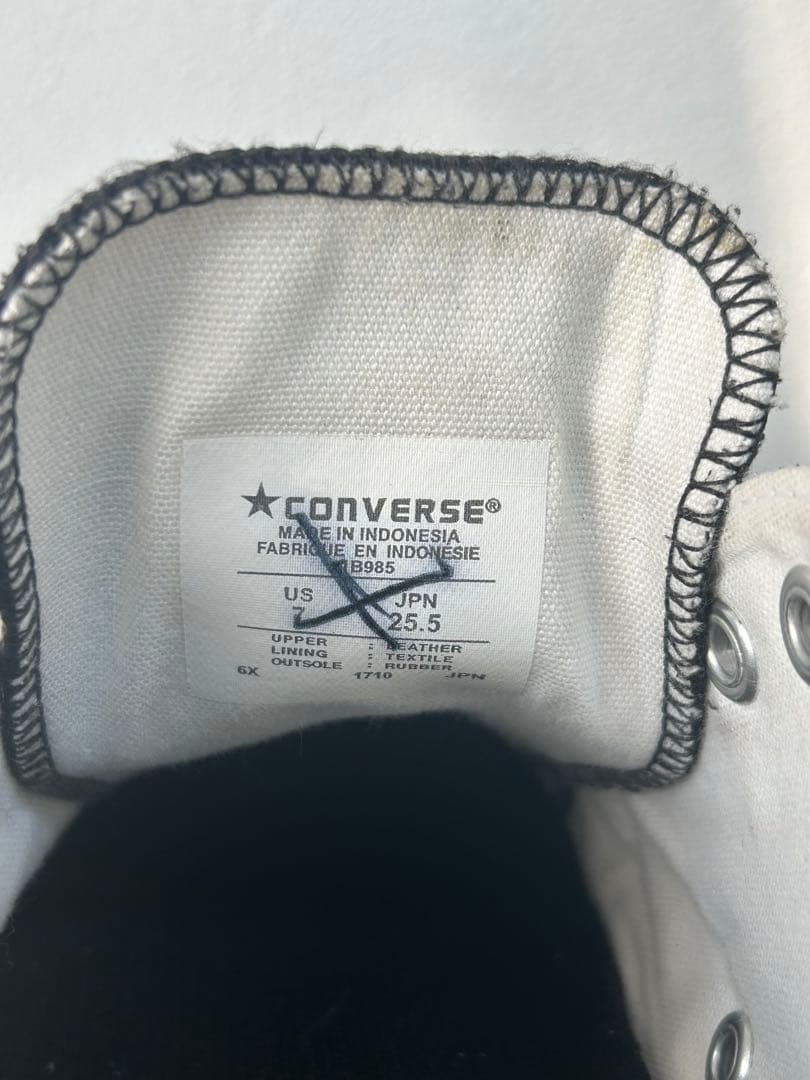 【絶版】CONVERSE ジャックパーセル レザー ブラック 黒 B品