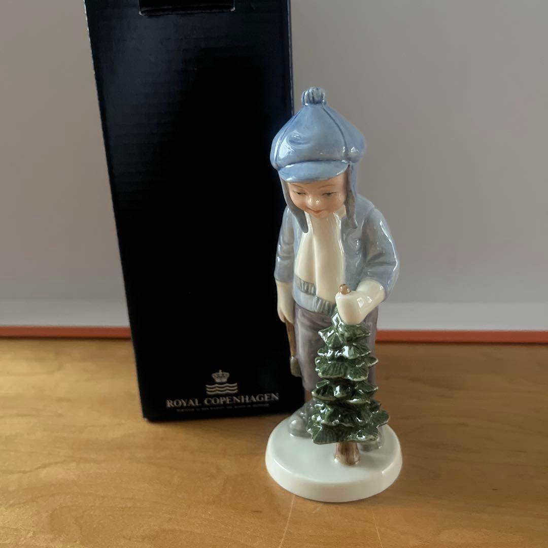 【希少・美品】ロイヤルコペンハーゲン　子供 クリスマス　陶器 置物