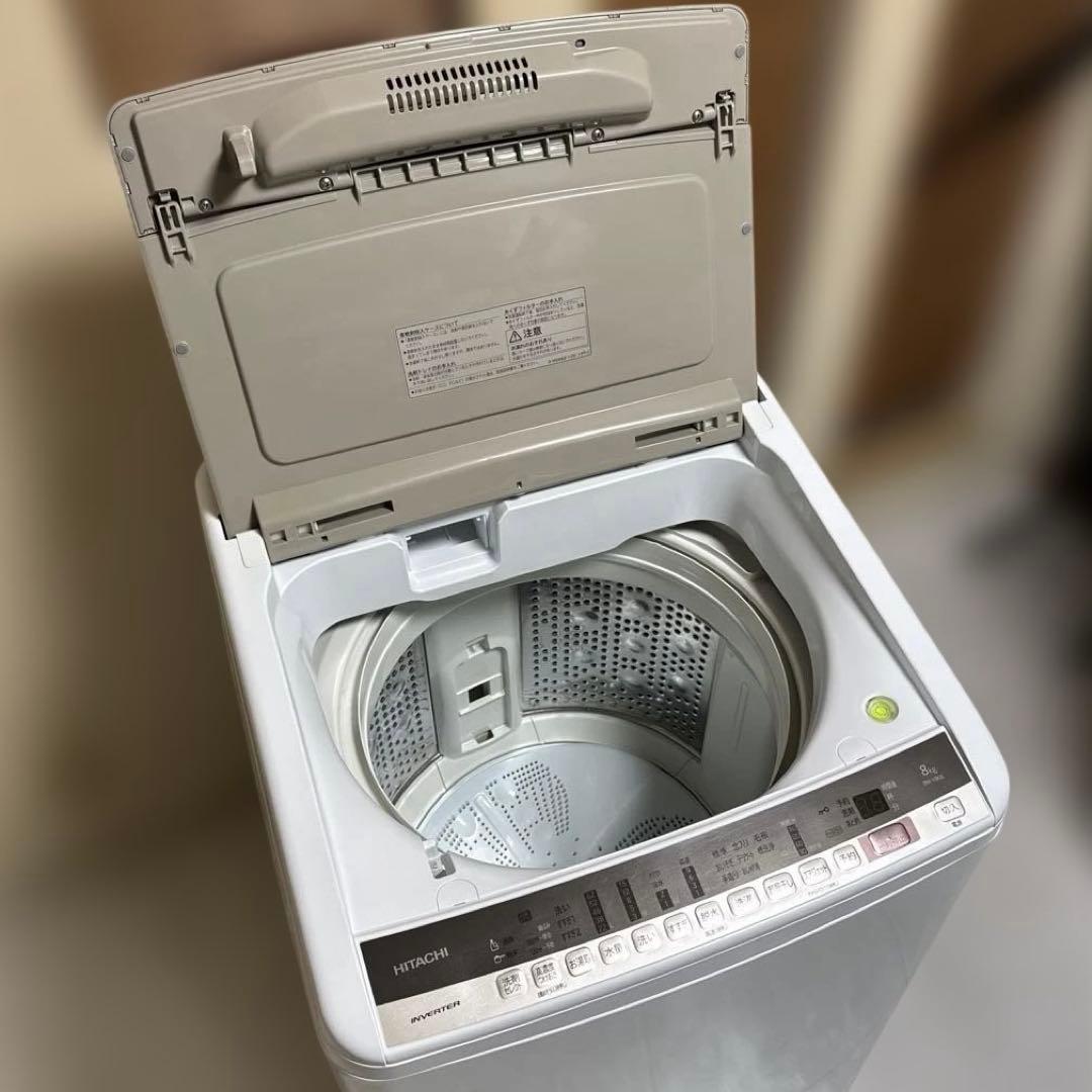 HITACHI 2019年製 BEAT WASH 洗濯機 8kgシャンパン