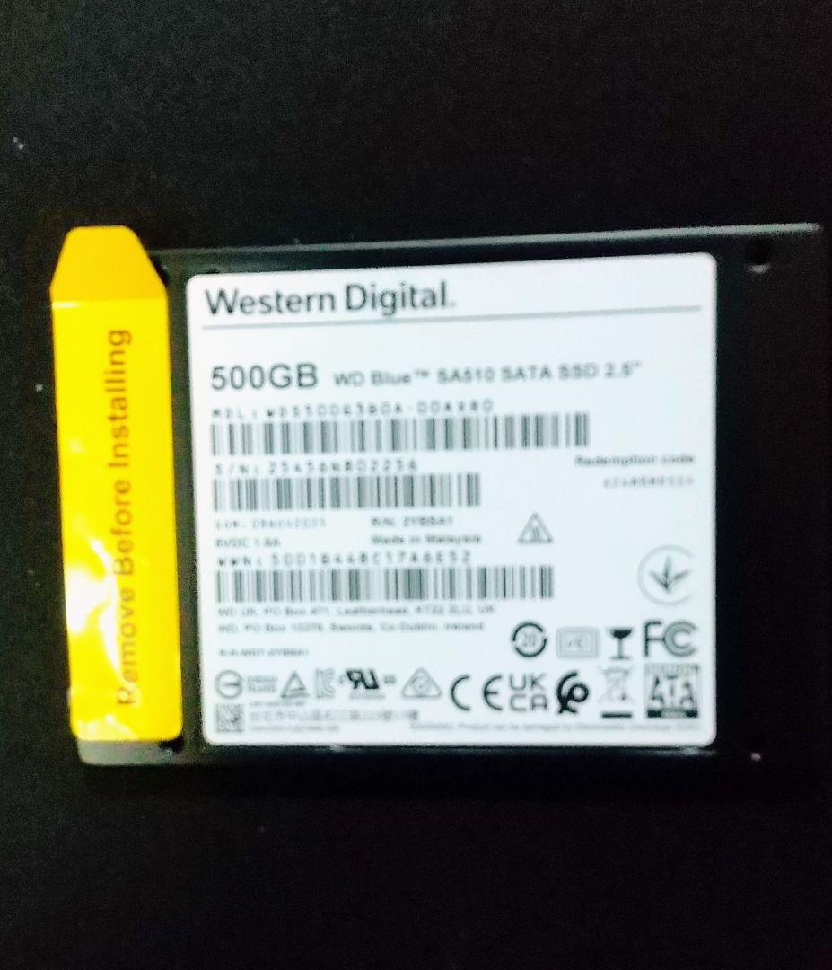 【新品・未通電】WD Blue SSD 500GB (開封のみ)即日発送可