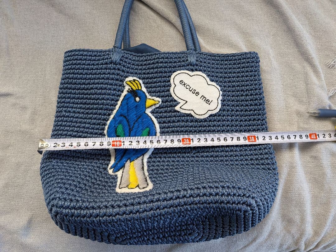LUDLOW 鳥刺繍 トートバッグ　青い鳥刺繍