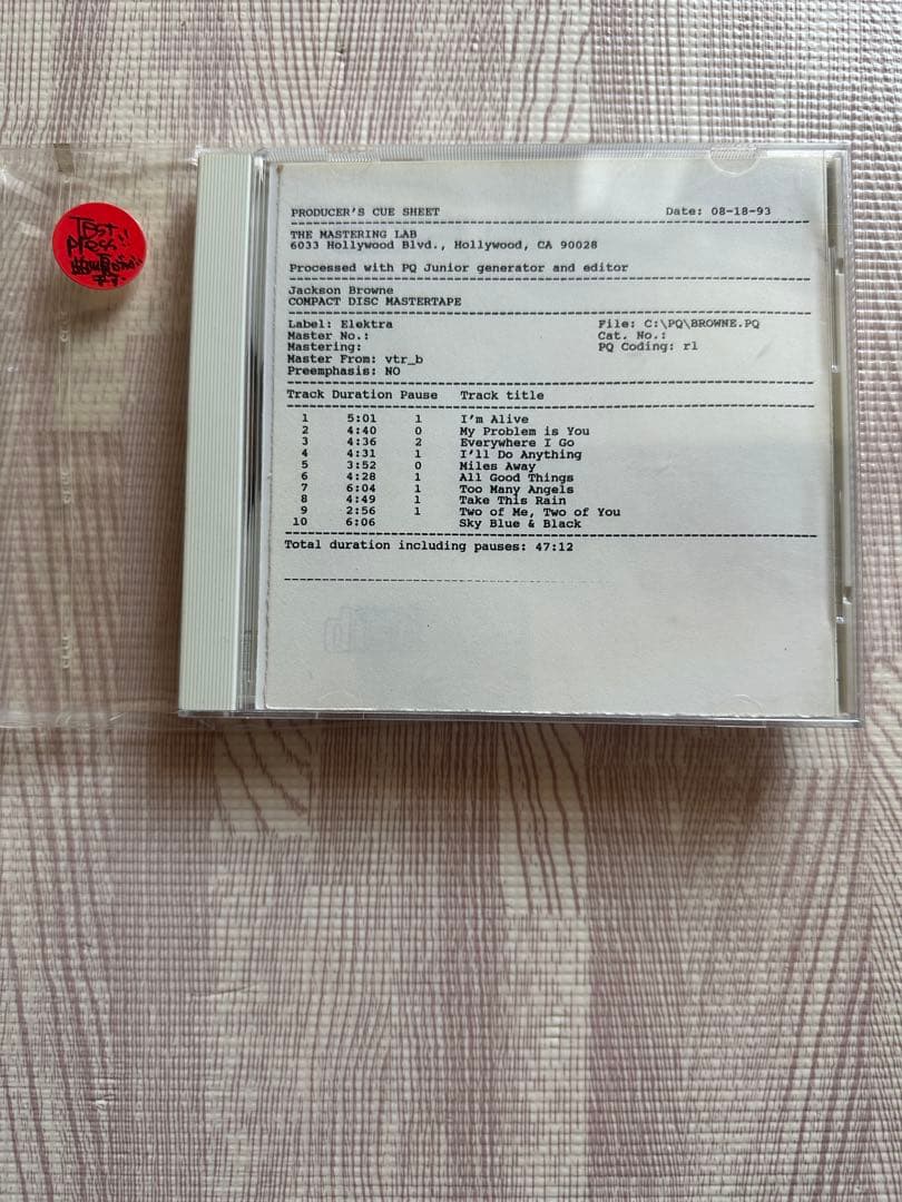 ジャクソンブラウン　コレクターズアイテム