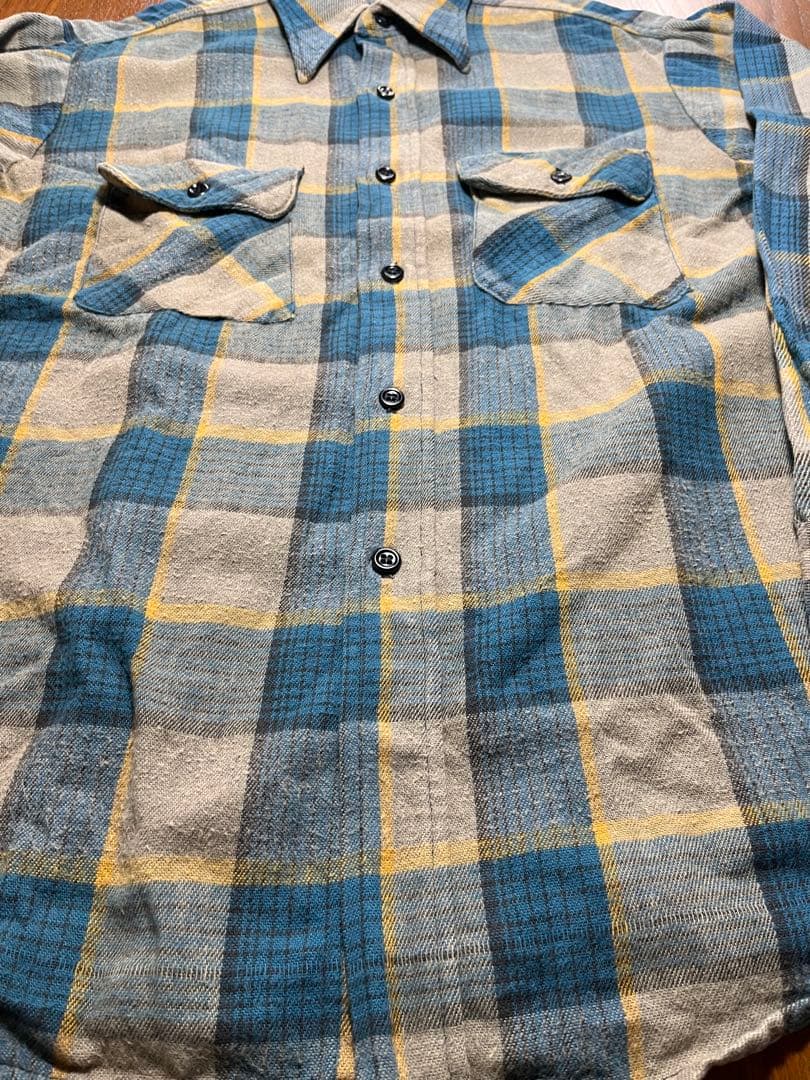 好配色　森タグ！FIVE BROTHER フランネルネルシャツ 60s〜70s