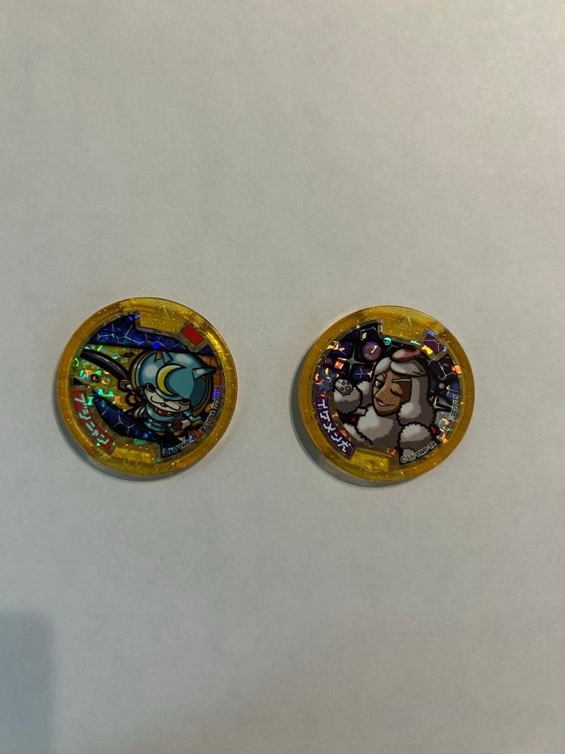 ブシニャン、イケメン犬付き！妖怪ウォッチ大辞典①②メダル　完全コンプリートセット