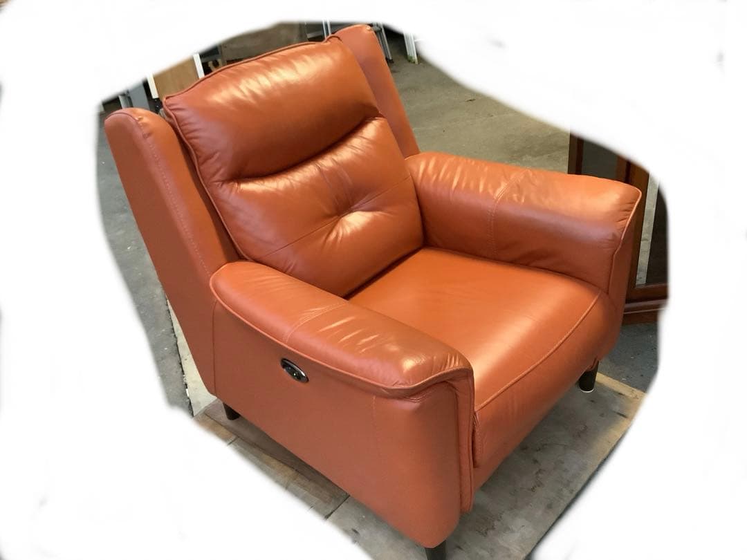 革張り 電動リクライニングチェア ワタリジャパン 1人掛け（★）