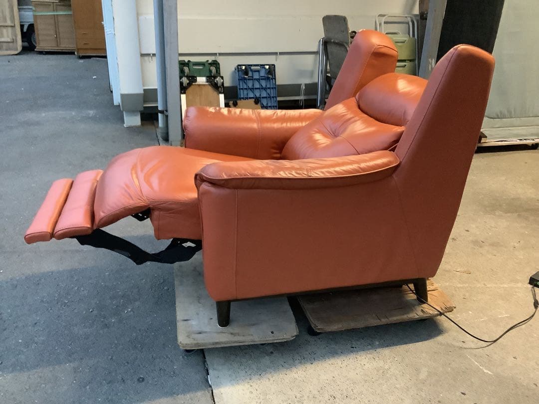 革張り 電動リクライニングチェア ワタリジャパン 1人掛け（★）