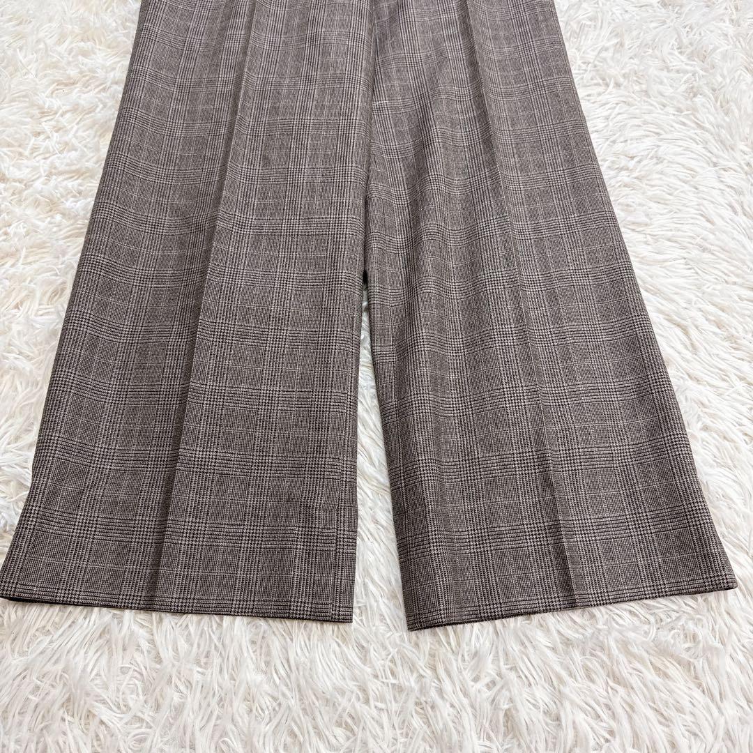 【美品】ブルックスブラザーズ セットアップスーツ パンツ ブラウン チェック 6