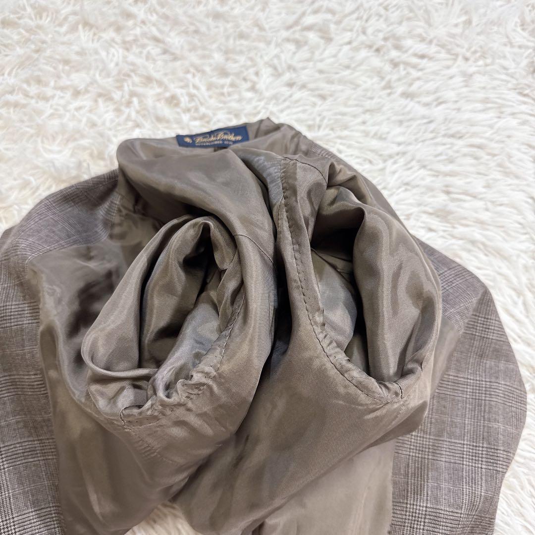 【美品】ブルックスブラザーズ セットアップスーツ パンツ ブラウン チェック 6