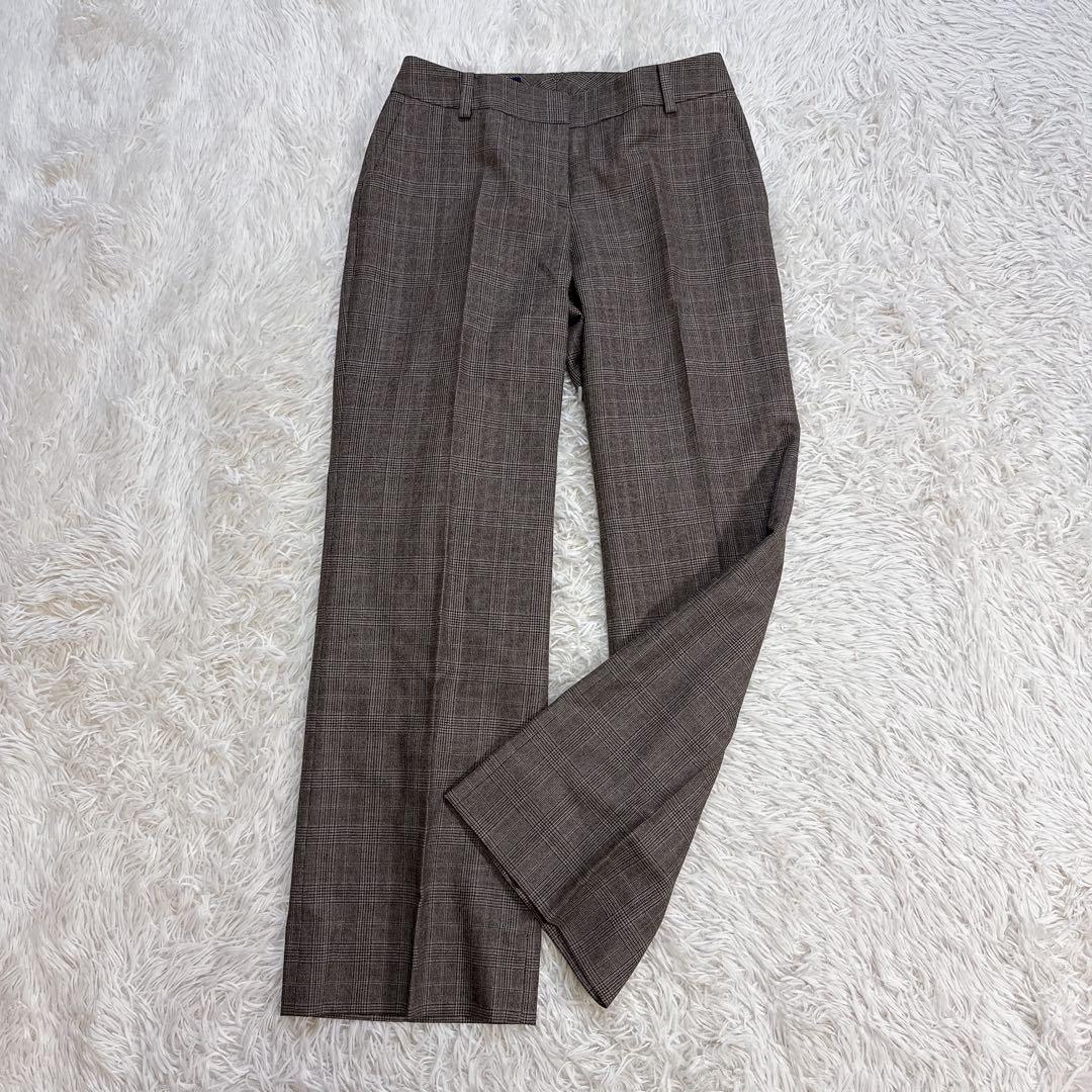 【美品】ブルックスブラザーズ セットアップスーツ パンツ ブラウン チェック 6