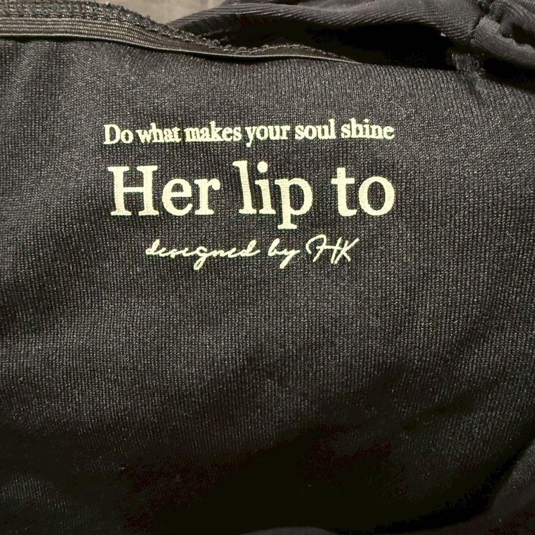 水着・ラッシュガード herlipto Corse Ribbon Swimsuit Black