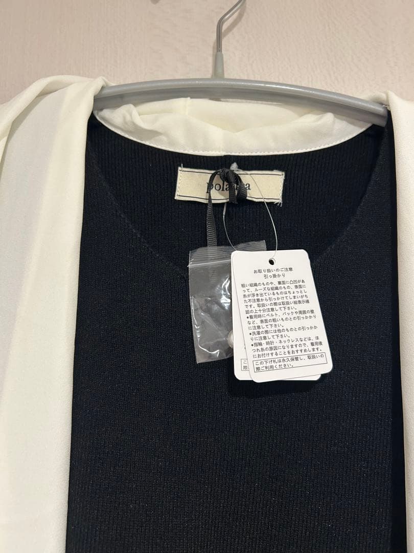 poláura ポローラ　リボン付きシャツワンピース　完売品　新品未使用タグ付き