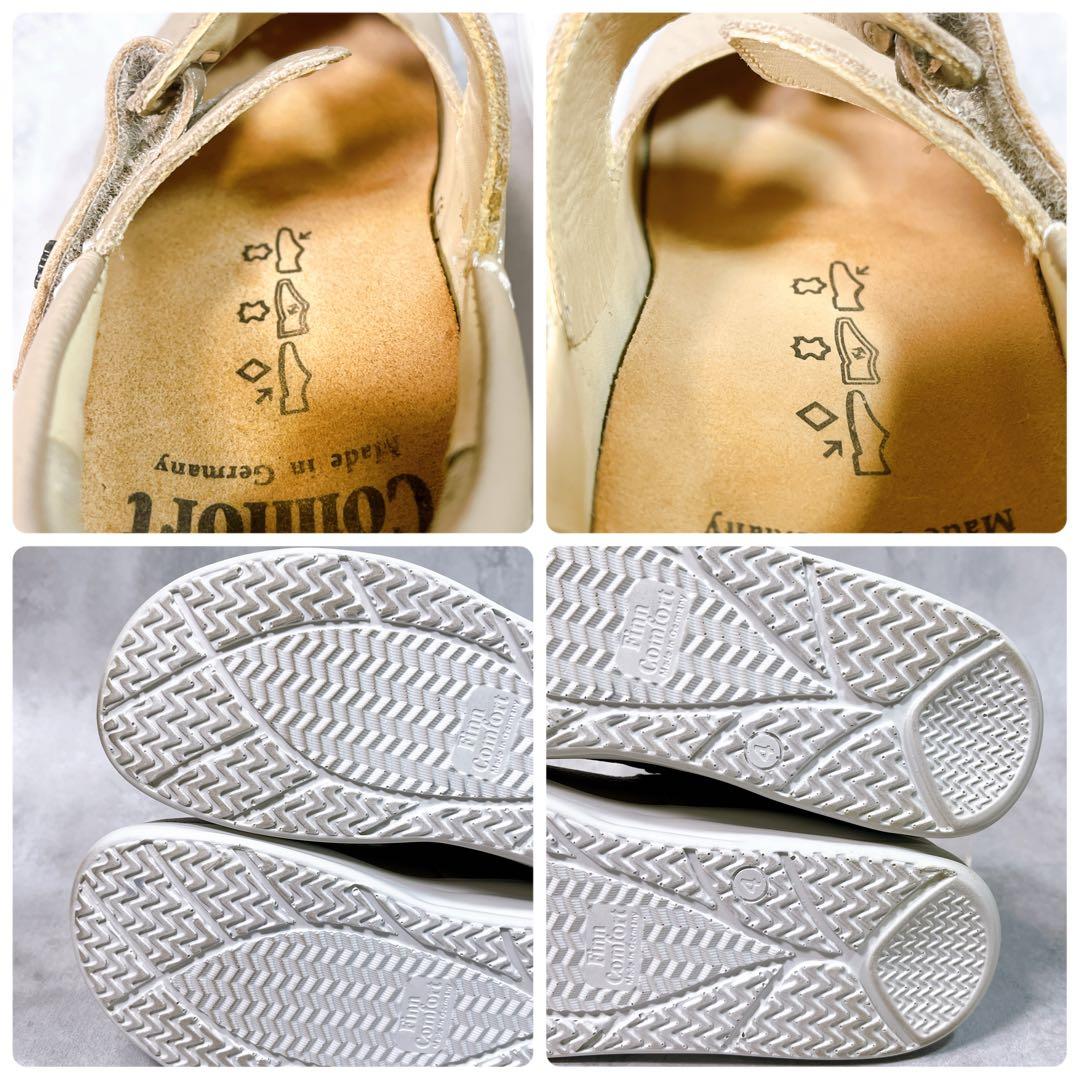 極美品【フィンコンフォート】ハドソン 4 ストラップ　レザー　ローリングソール