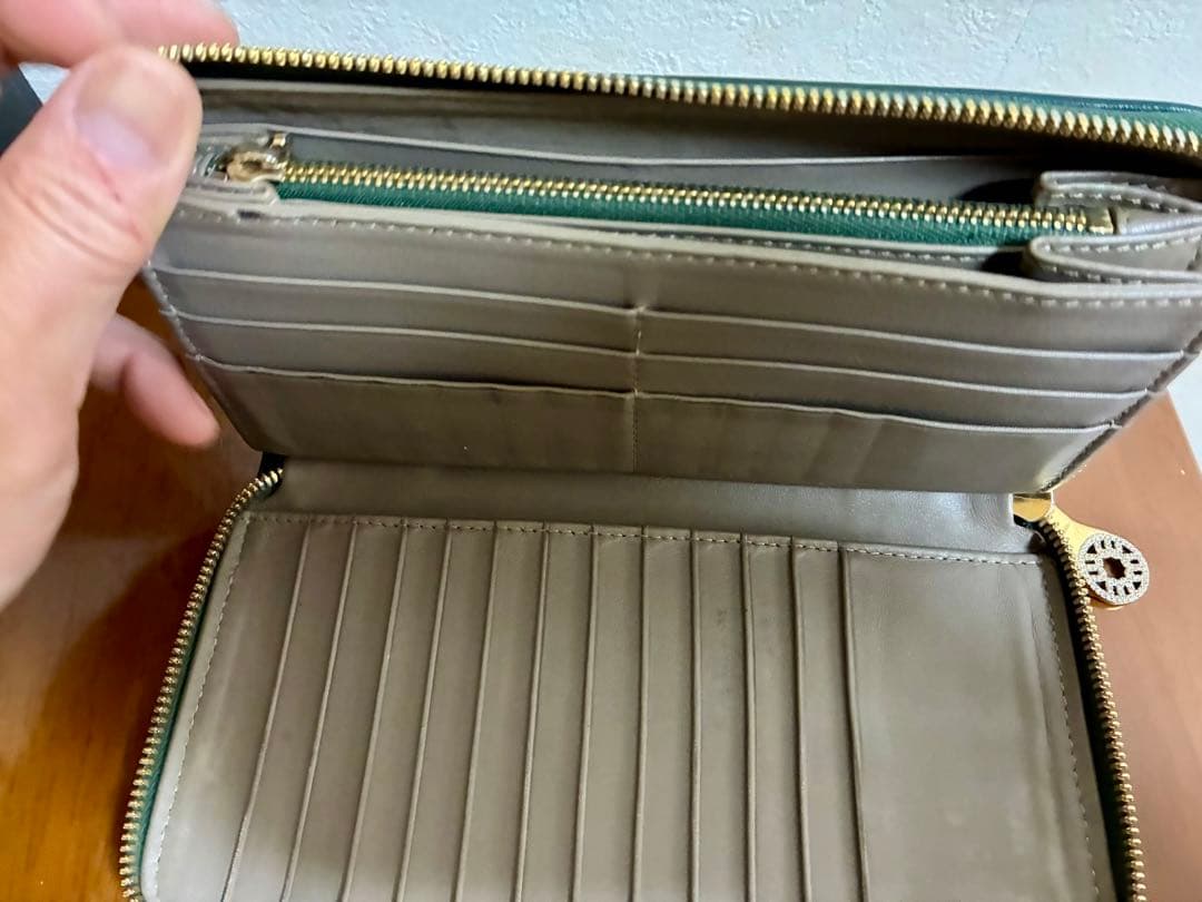 muta ムータ ガルーシャ 長財布 LARGE ZIP グリーン 付属品完備