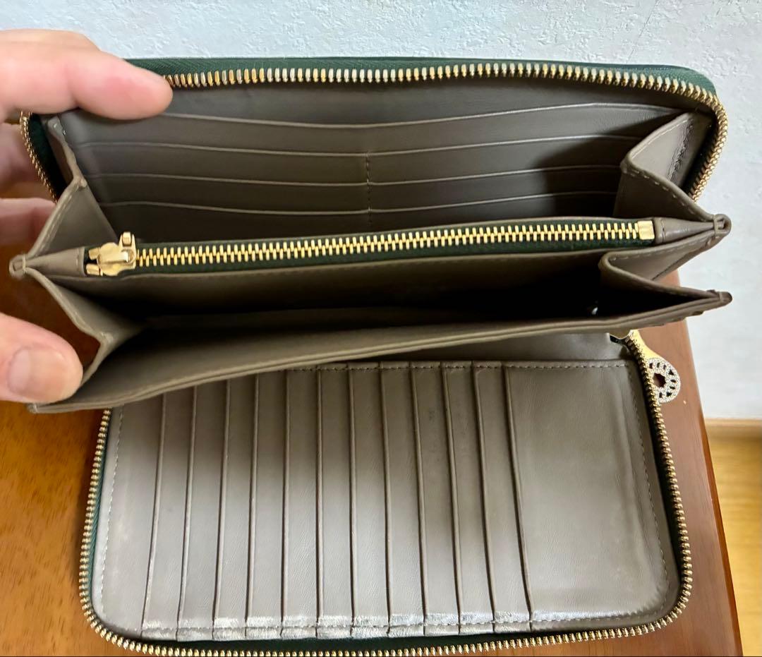 muta ムータ ガルーシャ 長財布 LARGE ZIP グリーン 付属品完備