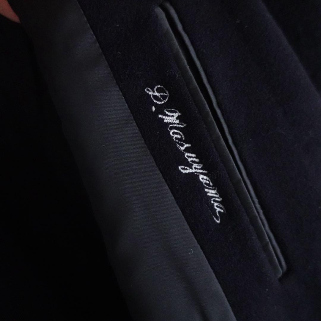 LANVIN Paris ピュアウール　ダブルチェスターコート　ネイビー