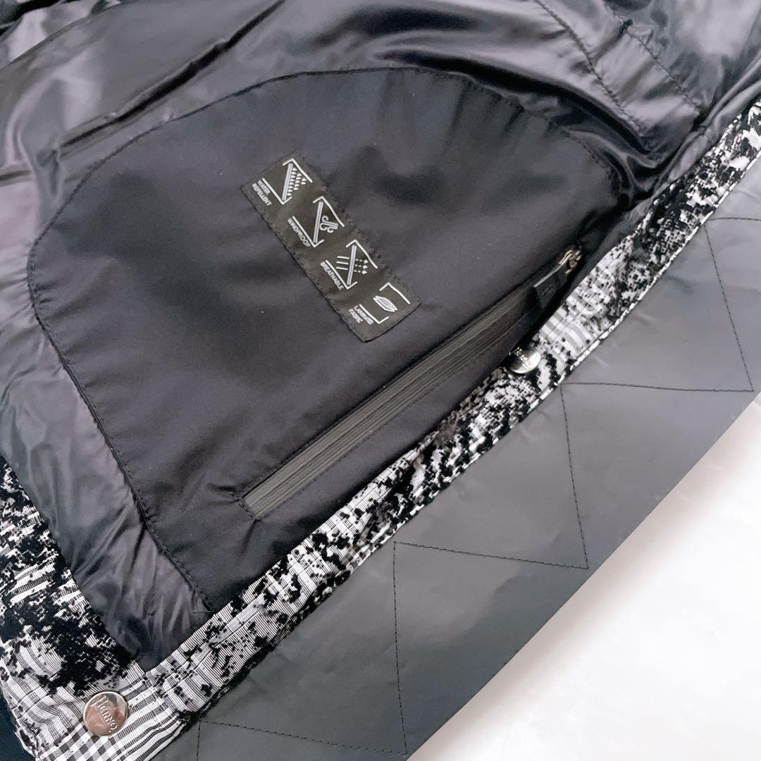 極美品✨近年 ヘルノ ラミナー ダウンブルゾン フロッキー加工 チェック柄 40