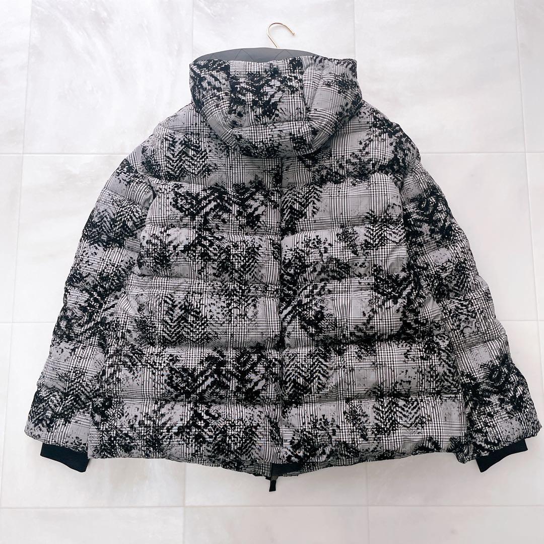 極美品✨近年 ヘルノ ラミナー ダウンブルゾン フロッキー加工 チェック柄 40