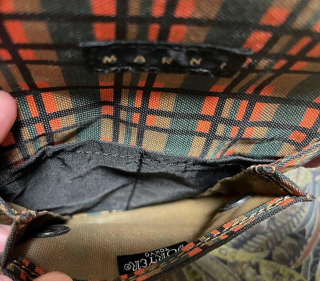 marni × porterコラボ チェック柄 ケース