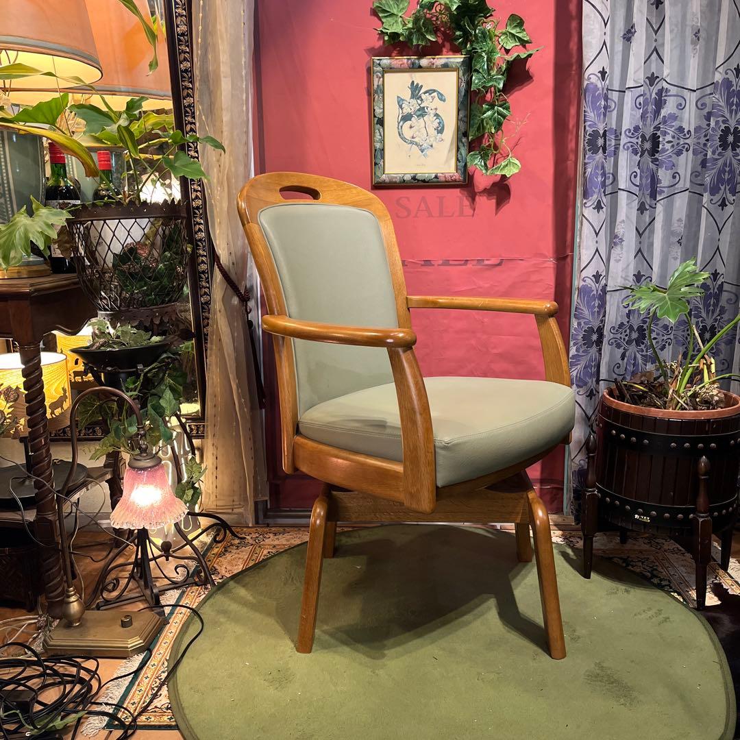 L 1 ヴィンテージ 浜本工芸 ロイヤル　３６０度回転　アームチェア