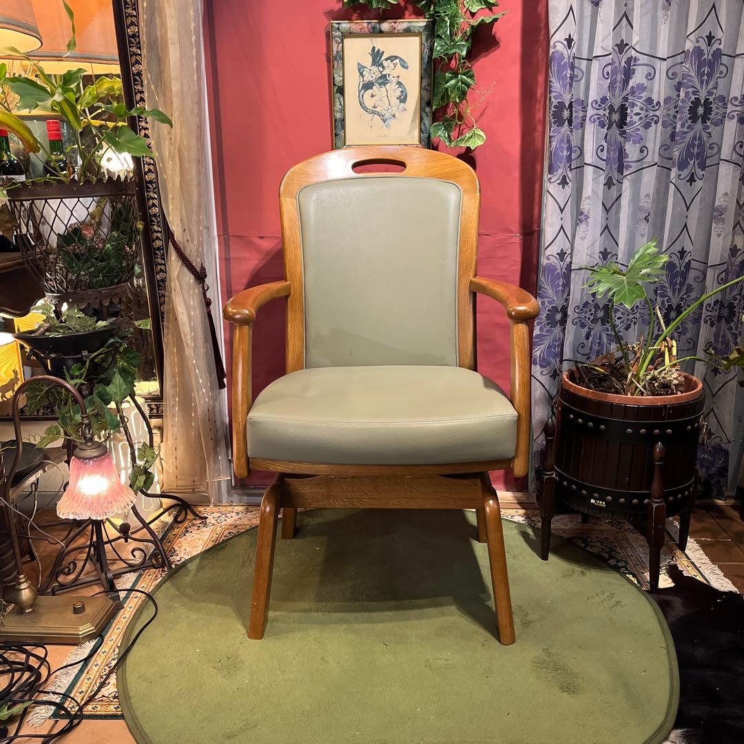 L 1 ヴィンテージ 浜本工芸 ロイヤル　３６０度回転　アームチェア