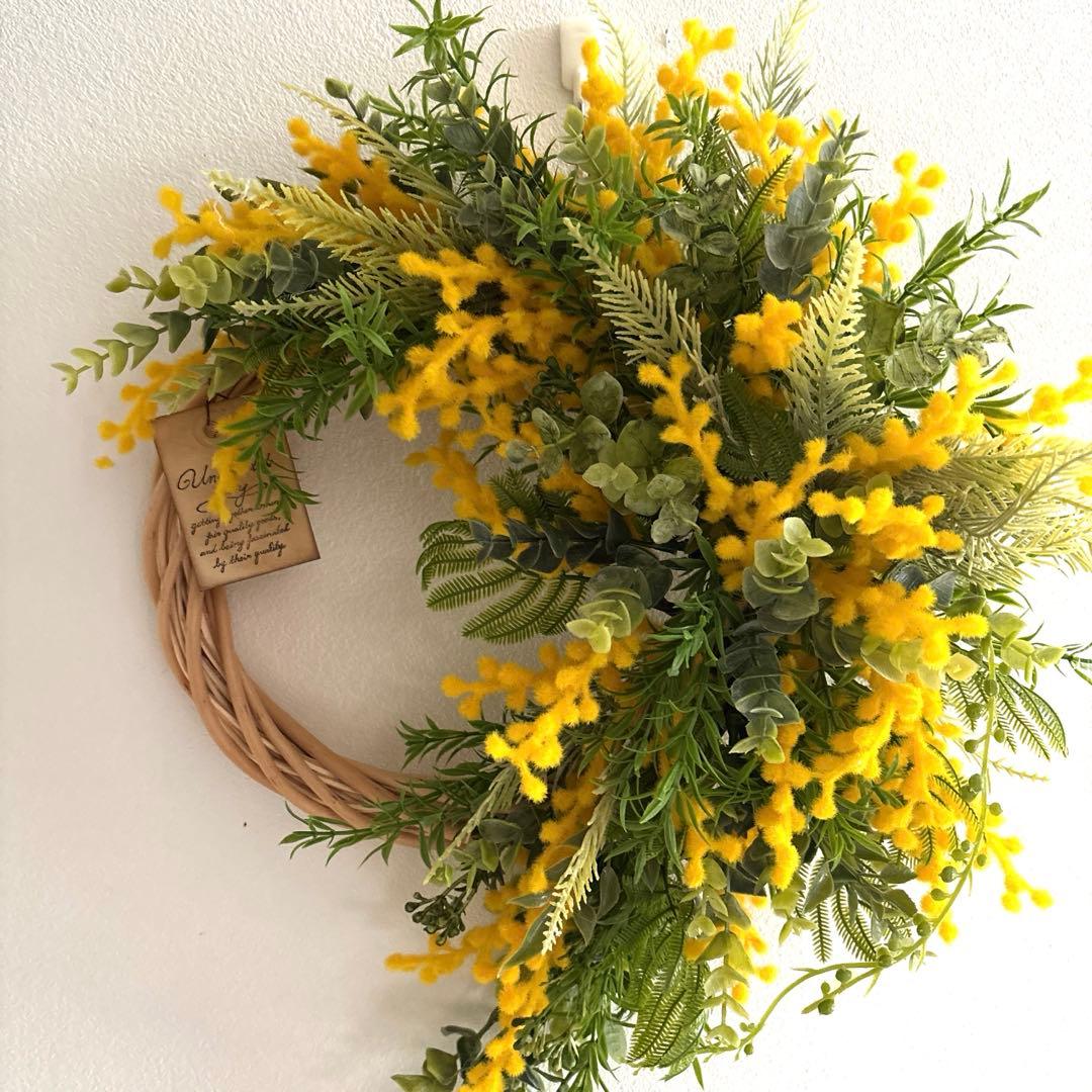 ＊Minnie☺︎　フラワーリース＊　特大　春のピンクのナチュラルリース