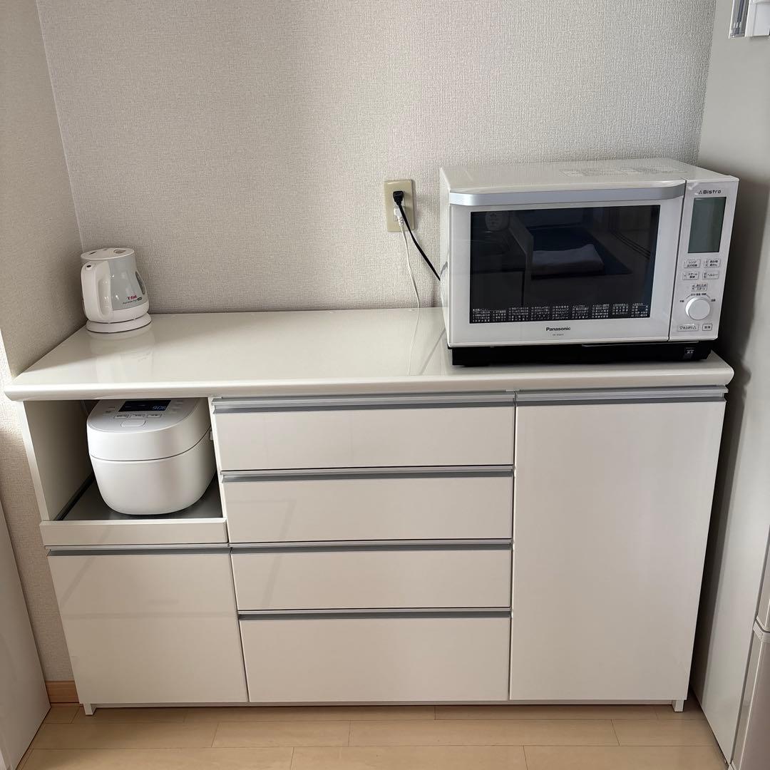 鏡面ホワイト　キッチンカウンター 25日の発送で2000円引き