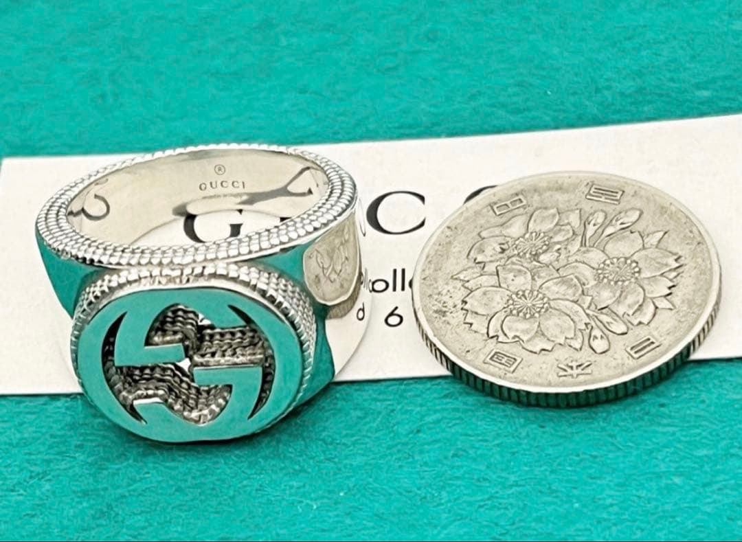 美品　GUCCI 指輪　GGワイドリング　18号