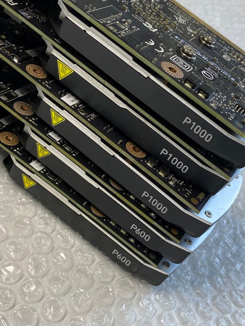 グラボ nVIDIA QUADRO P1000/3個 P600/2個 ジャン