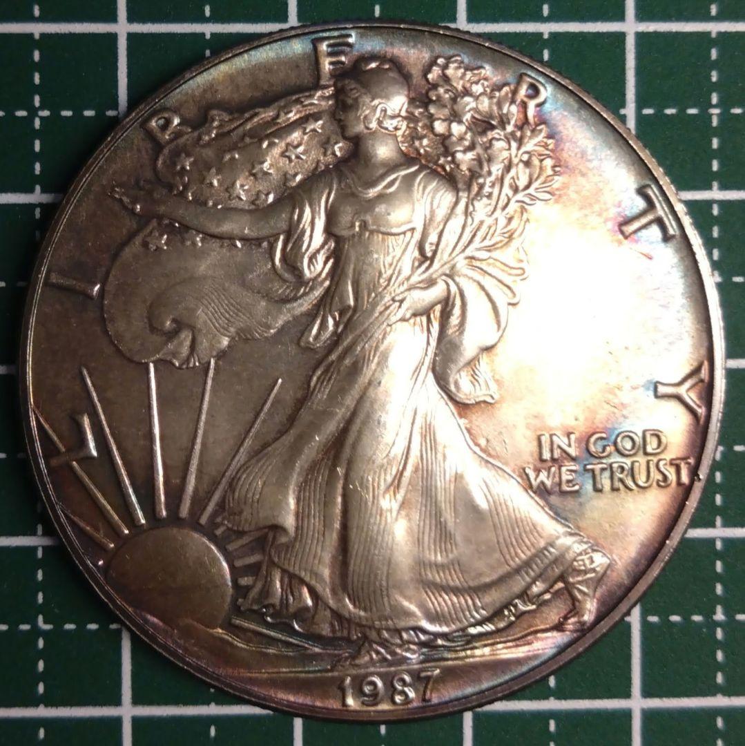 1987年イーグル•ウォーキングリバティ」純銀1オンス銀貨