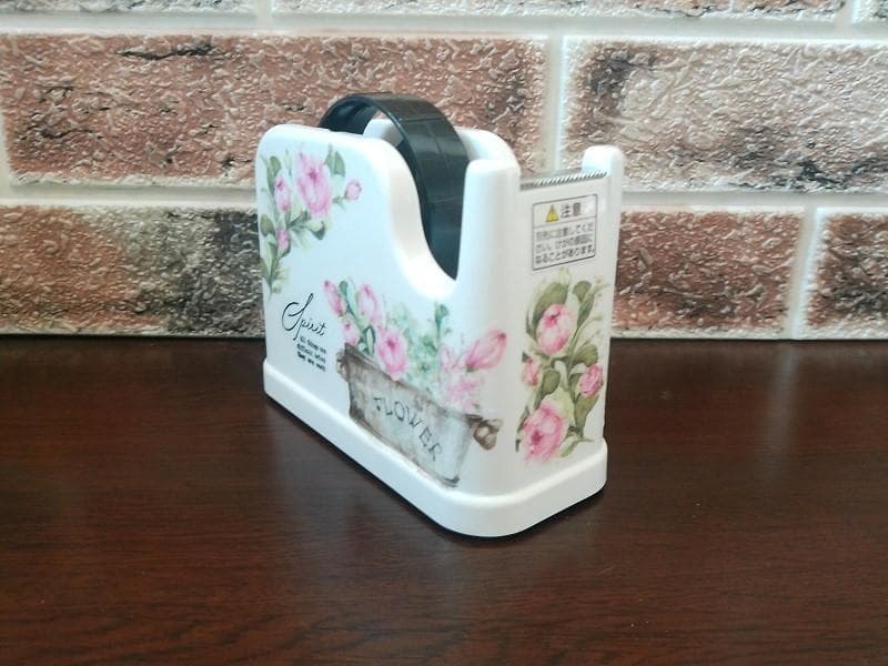 デコバージュ　テープカッター 台　リメイク　花かご