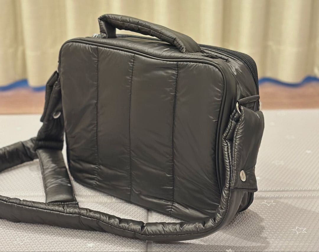 【Calin】 quilting mothers pouch bag black