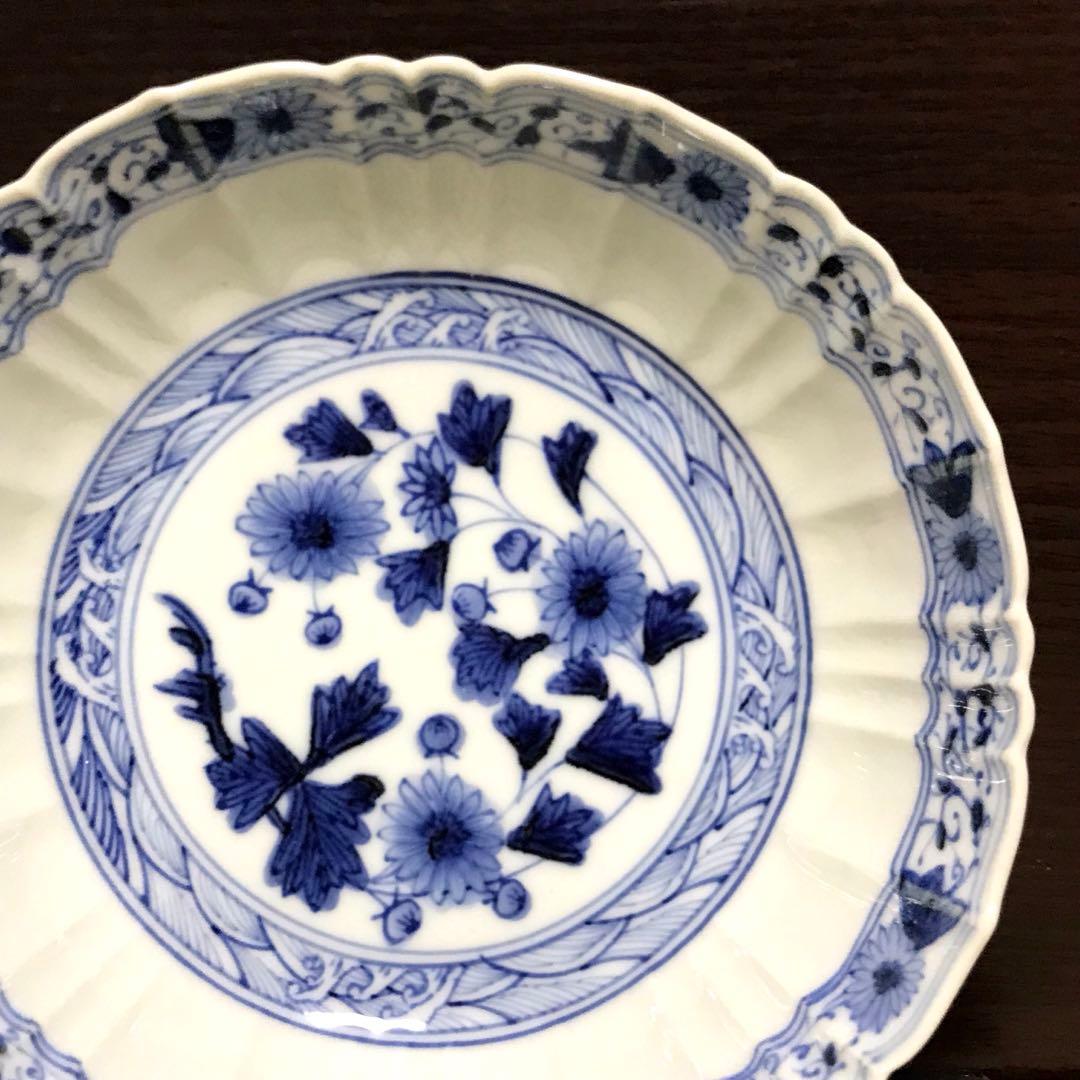 未使用保管品✨九谷焼 長左窯 菊唐草 中鉢 宮内庁御用達✨鉢 浅鉢 山本長左